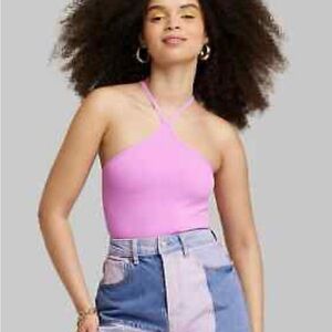 Stylish Pink Halter bodysuit